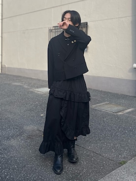 「アイテム（スカート）」を使った、はると / プチプラ×差別化・一癖さん（メンズ・166cm）の秋コーディネート