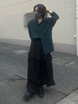 「アイテム（スカート）」を使った、はると / プチプラ×差別化・一癖さん（メンズ・166cm）の秋コーディネート