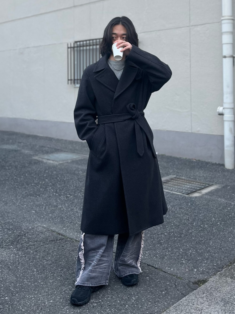 WYM LIDNM（ウィム バイ リドム）の「SMOOTH HERRINGBONE MAXI OVER