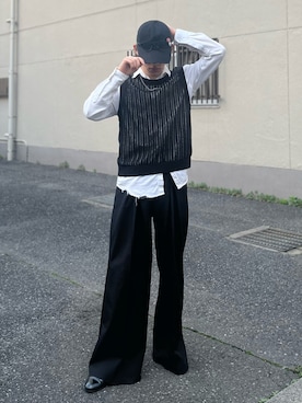 「GU（ジーユー）のアイテム（帽子）」を使った、はると / プチプラ×差別化・一癖さん（メンズ・166cm）の春コーディネート