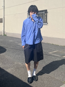 「ハーフパンツ」｜「アイテム（スリッポン）」を使った、はると / プチプラ×差別化・一癖さん（メンズ・166cm）の夏コーディネート