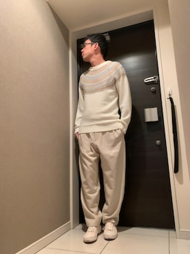 「しまむら（シマムラ）のアイテム（ニット/セーター）」を使った、しんじさん（メンズ・169cm）の秋コーディネート