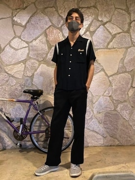 「EDIFICE（エディフィス）のアイテム（スラックス）」を使った、hurugimanさん（メンズ・174cm）の秋コーディネート