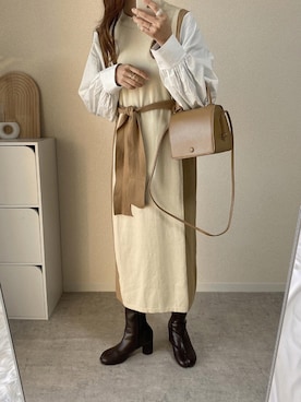 「ブーツコーデ」｜「アイテム（その他）」を使った、kokoさん（レディース・158cm）の秋コーディネート