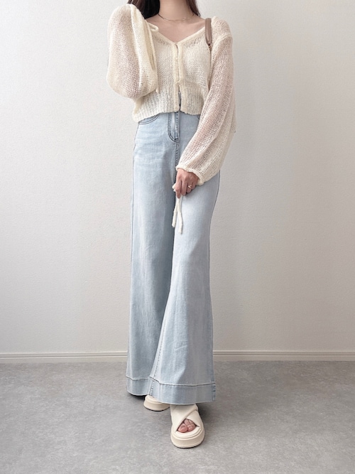 ハイウエスト ワイドレッグ 脚長効果 無地 お洒落 S~XL パンツ デニム ジーンズ ワイドレッグパンツ ボトムス ロング丈