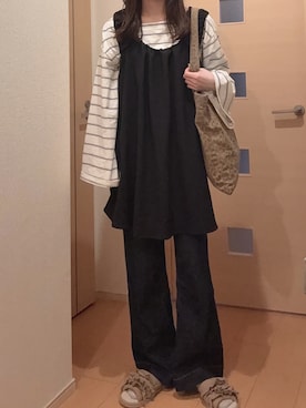 「FREE'S MART（フリーズマート）のアイテム（パンツ）」を使った、ゆうかさん（レディース・160cm）の春コーディネート