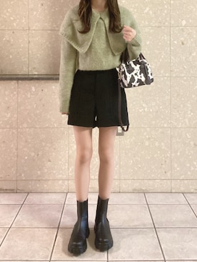 「サイドゴアブーツ」｜ゆうかさん（レディース・160cm）の冬コーディネート