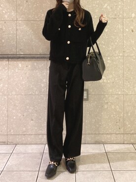 「ボストンバッグ」｜ゆうかさん（レディース・160cm）の冬コーディネート