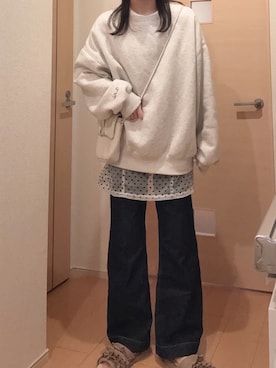 「FREE'S MART（フリーズマート）のアイテム（パンツ）」を使った、ゆうかさん（レディース・160cm）の春コーディネート