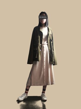 「Sillage（シアージ）のアイテム」を使った、her and himさん（レディース・171cm）の春コーディネート