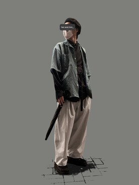 「oversize」｜「アイテム（その他）」を使った、her and himさん（メンズ・178cm）の春コーディネート