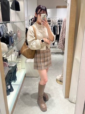 「one after another NICE CLAUP（ワンアフターアナザーナイスクラップ）のアイテム」を使った、きよみさん（レディース・158cm）の冬コーディネート