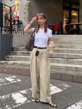 「IACUCCI（イアクッチ）のアイテム」を使った、minoriさん（レディース・151cm）の夏コーディネート