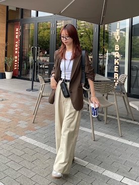 「IACUCCI（イアクッチ）のアイテム」を使った、minoriさん（レディース・151cm）の秋コーディネート