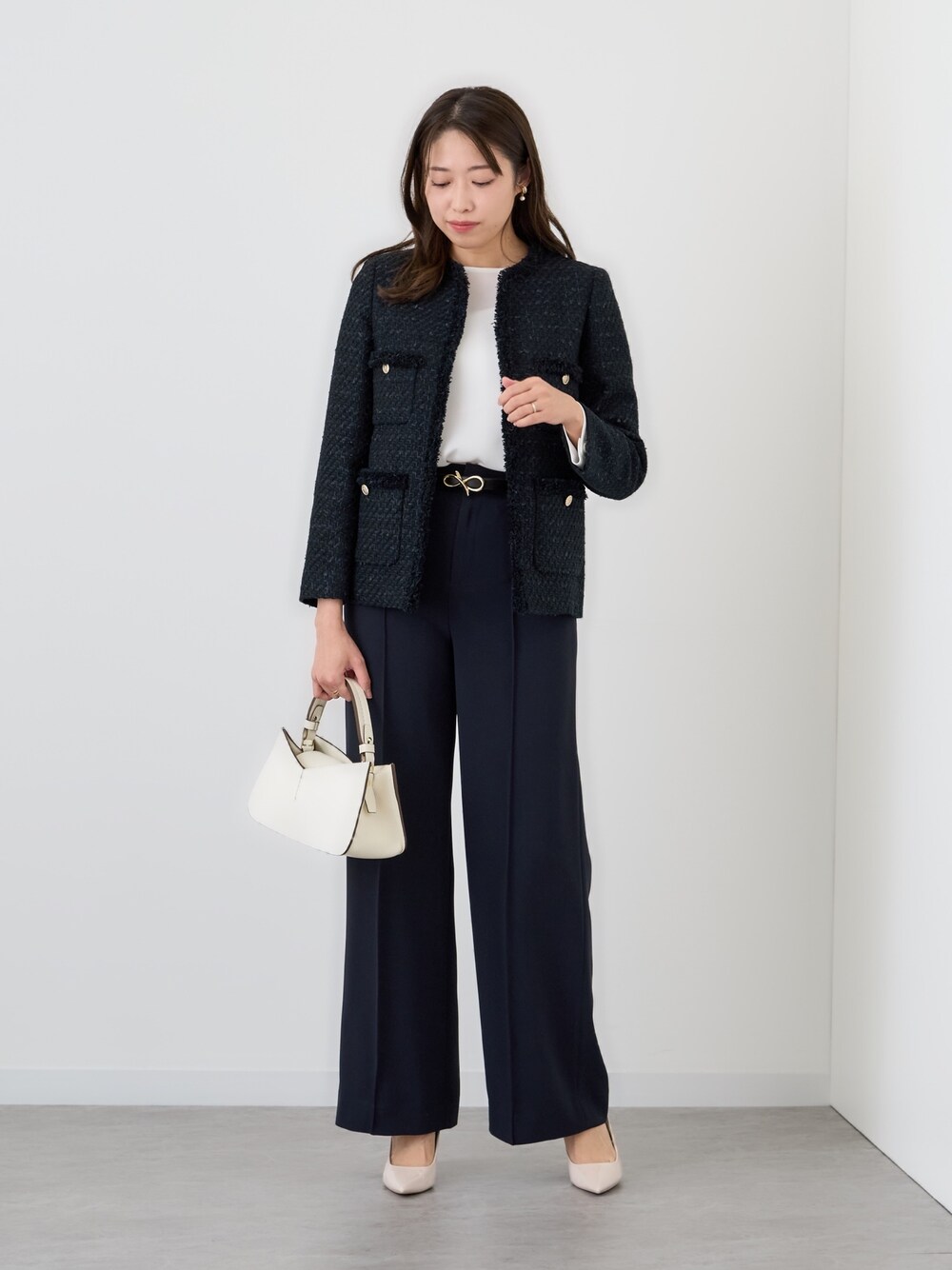 ANAYI（アナイ）の「トリアセサテンウォッシャブルTブラウス