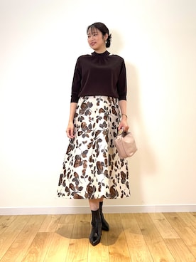 「スリットニット」｜Takahashi.mさん（レディース・168cm）の秋コーディネート