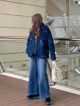 「ボーイッシュ」｜「アイテム（その他アウター）」を使った、ひなこさん（レディース・166cm）の冬コーディネート