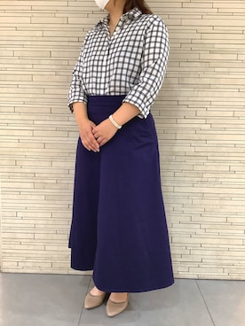 「涼しげ」｜BRICK HOUSE by Tokyo Shirts 東京駅一番街店さん（レディース・158cm）の夏コーディネート