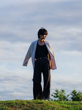 「CASPER JOHN（キャスパージョン）のアイテム（タンクトップ）」を使った、Ryuuさん（メンズ・167cm）の秋コーディネート