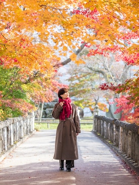 「アイテム（マフラー）」を使った、Ryuuさん（メンズ・167cm）の冬コーディネート