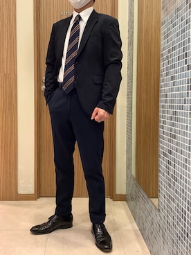「新生活」｜SHIRTS PLAZA 磐田ららぽーと店さん（メンズ・170cm）の冬コーディネート