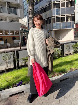「SHENERY（シーナリー）のアイテム（モッズコート）」を使った、OIZUMI_157cmさん（レディース・157cm）の冬コーディネート
