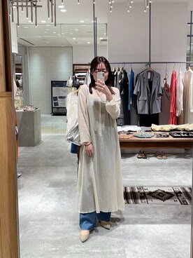 「SHENERY（シーナリー）のカットオフストレートデニムパンツ（デニムパンツ）」を使った、OIZUMI_157cmさん（レディース・157cm）の春コーディネート