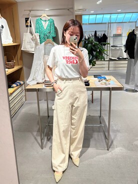 「ペインターデニム」｜OIZUMI_157cmさん（レディース・157cm）の夏コーディネート