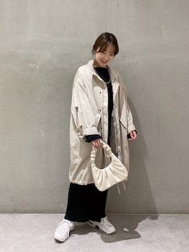 「SHENERY（シーナリー）のアイテム（モッズコート）」を使った、OIZUMI_157cmさん（レディース・157cm）の秋コーディネート