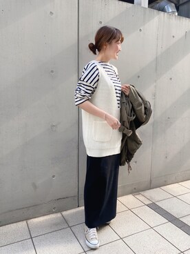 「SHENERY（シーナリー）のアイテム（モッズコート）」を使った、OIZUMI_157cmさん（レディース・156cm）の秋コーディネート