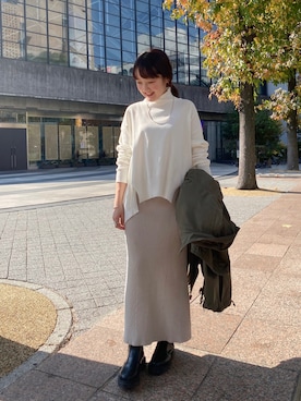 「SHENERY（シーナリー）のアイテム（モッズコート）」を使った、OIZUMI_157cmさん（レディース・157cm）の秋コーディネート