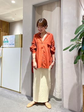 「SHENERY（シーナリー）のシアーBIGブラウス（シャツ/ブラウス）」を使った、OIZUMI_157cmさん（レディース・157cm）の夏コーディネート