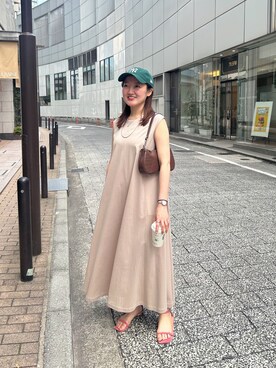 「シンフルコーデ」｜「アイテム（ワンピース/ドレス）」を使った、OIZUMI_157cmさん（レディース・157cm）の春コーディネート