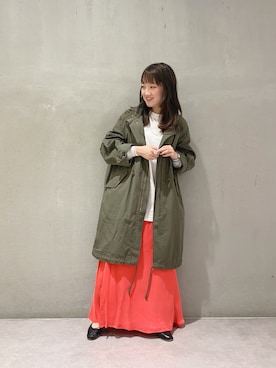 「SHENERY（シーナリー）のアイテム（モッズコート）」を使った、OIZUMI_157cmさん（レディース・156cm）の夏コーディネート