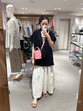 「SHENERY（シーナリー）のアイテム（ジャケット/アウター）」を使った、OIZUMI_157cmさん（レディース・157cm）の夏コーディネート