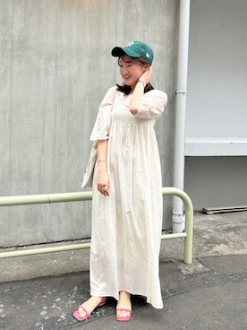 「スクエアトゥ」｜「アイテム（キャップ）」を使った、OIZUMI_157cmさん（レディース・157cm）の春コーディネート