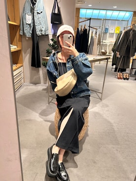 「秋先取りコーデ」｜「アイテム（デニムジャケット）」を使った、HAMAYAMA_160cmさん（レディース・160cm）の秋コーディネート