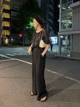 「アイテム（トートバッグ）」を使った、HAMAYAMA_160cmさん（レディース・160cm）の夏コーディネート