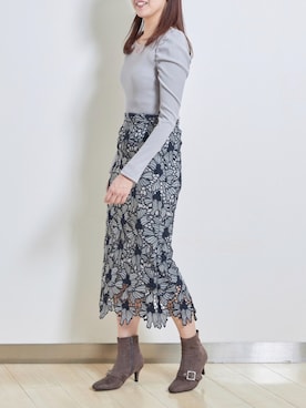 「tocco closet（トッコ　クローゼット）のアイテム（ブーツ）」を使った、tocco_kudoさん（レディース・165cm）の秋コーディネート