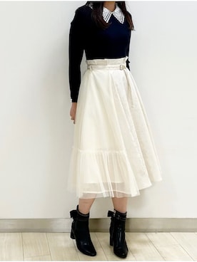 「tocco closet（トッコ　クローゼット）のアイテム（ブーツ）」を使った、tocco_kudoさん（レディース・165cm）の秋コーディネート