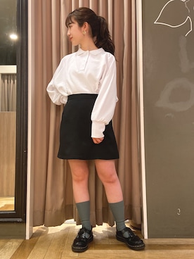 「SLURR（スラ―）のアイテム」を使った、minoriさん（レディース・147cm）の春コーディネート