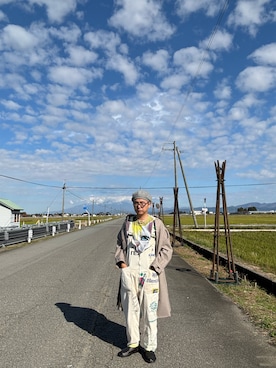 「アイテム（サロペット/オーバーオール）」を使った、SHさん（メンズ・174cm）の秋コーディネート