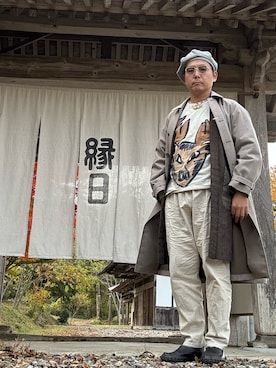 「アイテム（その他トップス）」を使った、SHさん（メンズ・174cm）の秋コーディネート