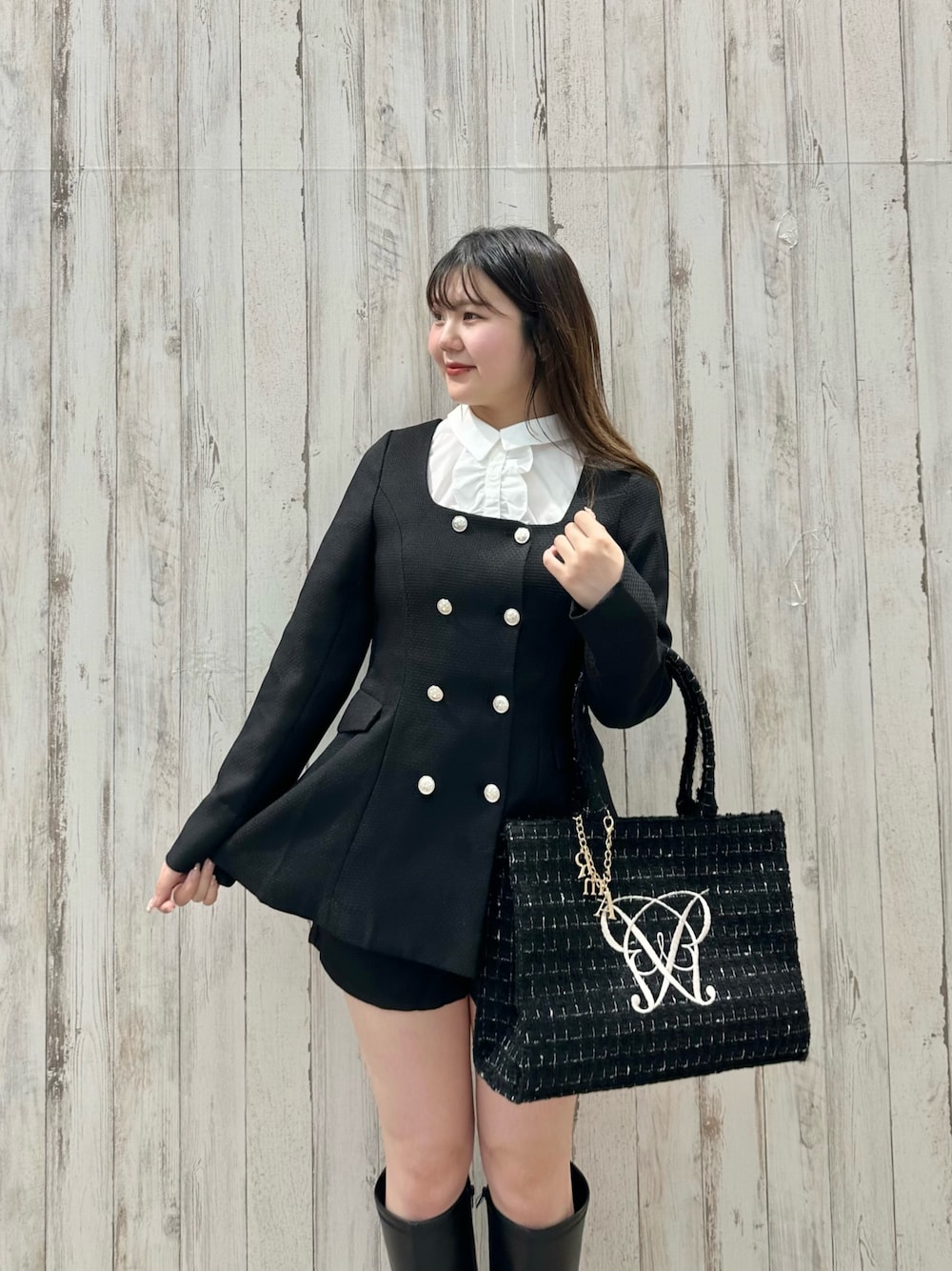 OLIVE des OLIVE クラシカルフリルカラージャケット セットアップ