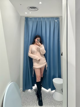 「ニット/セーター」｜「アイテム（ワンピース/ドレス）」を使った、きらさん（レディース・164cm）の秋コーディネート