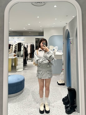 「アイテム（ショルダーバッグ、イエロー系）」を使った、きらさん（レディース・164cm）の秋コーディネート