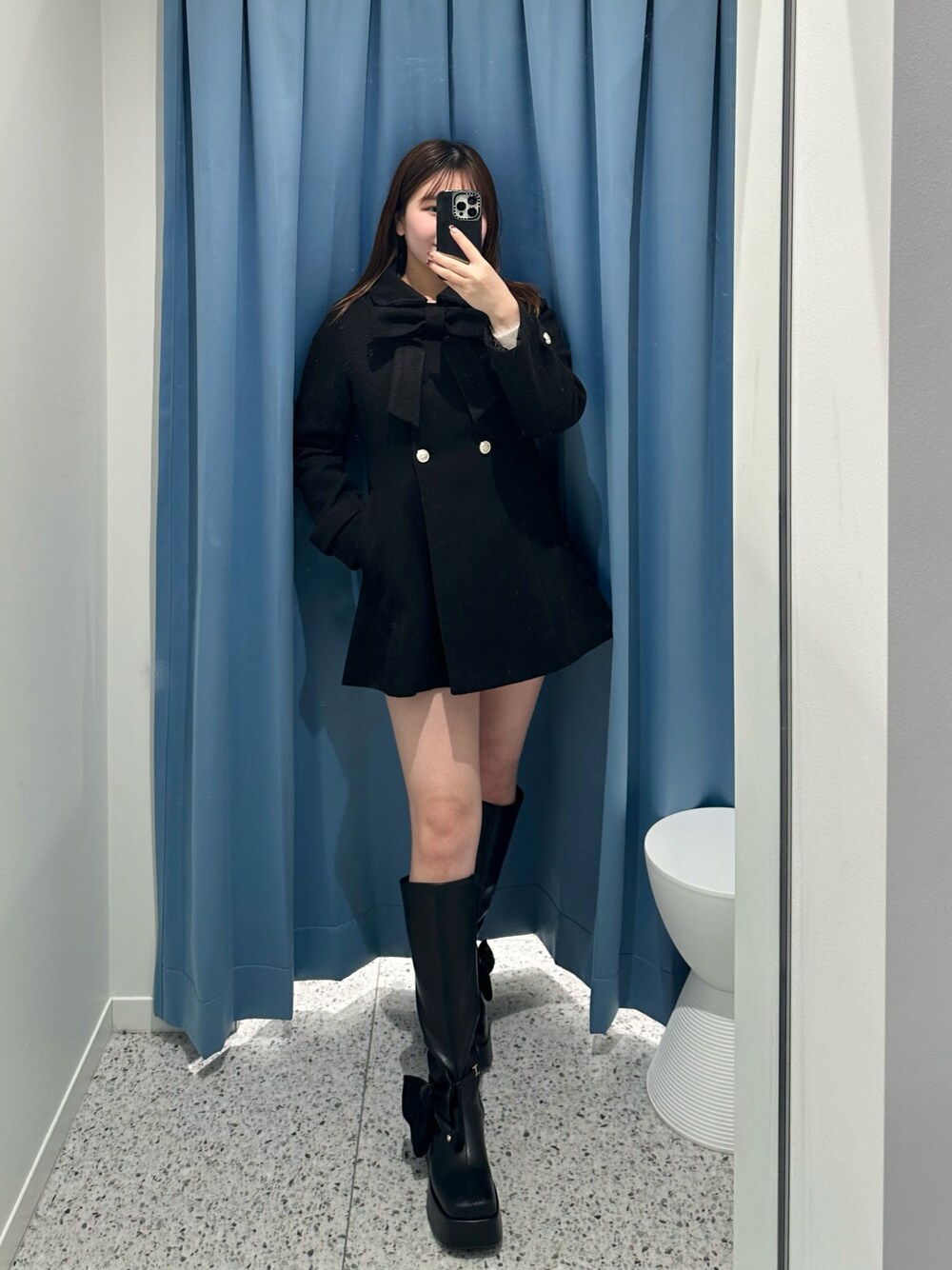 Belle Charme】リボン付きスクエアロングブーツを使った人気