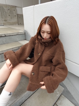 「アイテム（その他アウター）」を使った、Hinano Koretoさん（レディース・162cm）の秋コーディネート