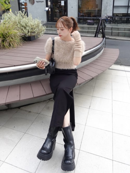 ハートポーチ付ウェーブボストンバッグ（ボストンバッグ）｜Chico