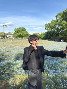 「GRANCY（グランシー）のアイテム（パンツ）」を使った、ymaa2004さん（メンズ・178cm）の夏コーディネート